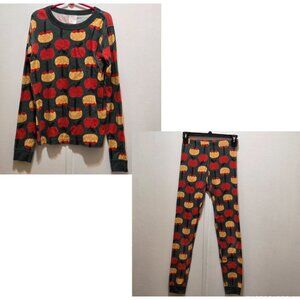 Hanna Andersson Caramel Candy Apple Pajamas PJ 2pc Set 150 cm 12 US